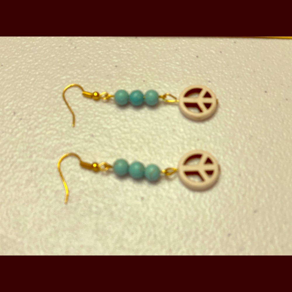 Turquoise Peace Earrings